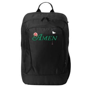 Amen Azalea Golf Masters Floral Golfing Enthusiast City Backpack