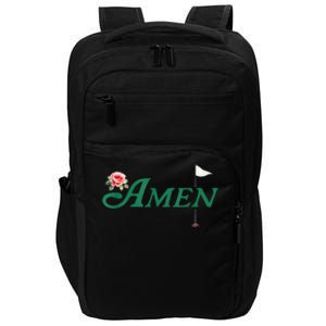 Amen Azalea Golf Masters Floral Golfing Enthusiast Impact Tech Backpack