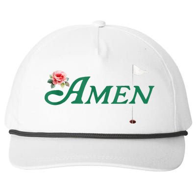 Amen Azalea Golf Masters Floral Golfing Enthusiast Snapback Five-Panel Rope Hat