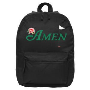 Amen Azalea Golf Masters Floral Golfing Enthusiast 16 in Basic Backpack