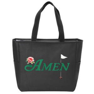 Amen Azalea Golf Masters Floral Golfing Enthusiast Zip Tote Bag