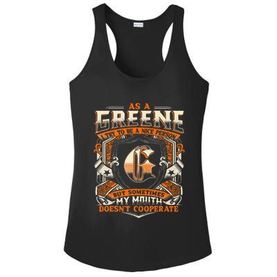 As A Greene I Try To Te A Good Person Ladies PosiCharge Competitor Racerback Tank