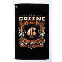 As A Greene I Try To Te A Good Person Golf Towel
