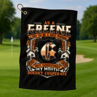 As A Greene I Try To Te A Good Person Golf Towel