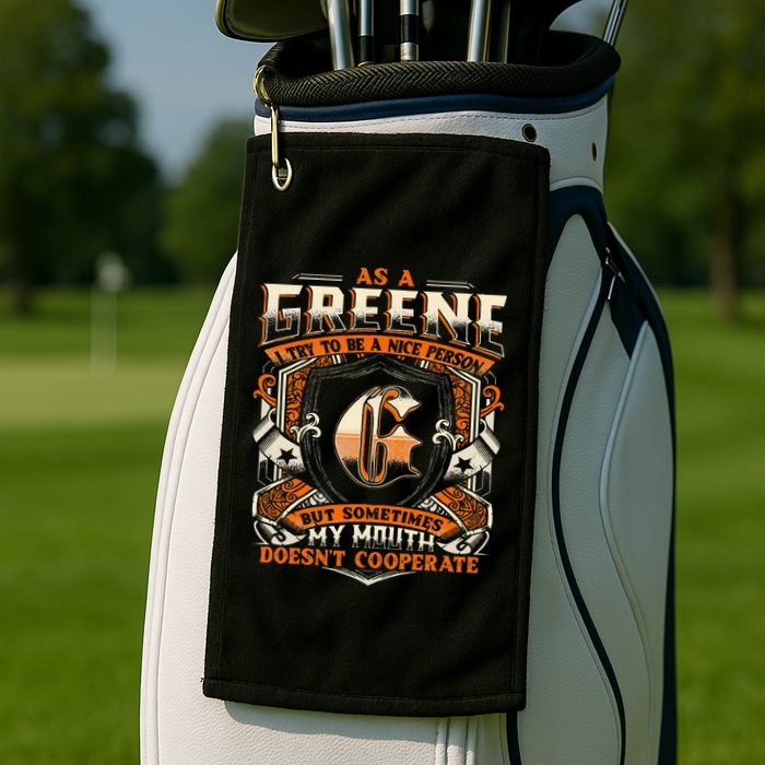 As A Greene I Try To Te A Good Person Golf Towel