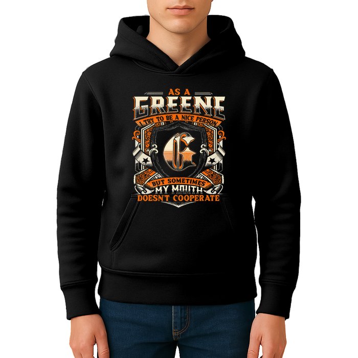As A Greene I Try To Te A Good Person Kids Hoodie