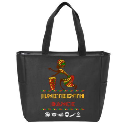 American African Girl Dance Juneteenth Drum Zip Tote Bag