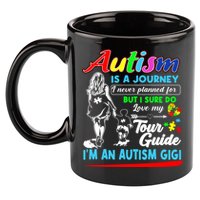 Autism Awareness Gigi Autism Is A Journey Gift 11oz C Handle Ceramic Mug