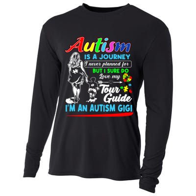 Autism Awareness Gigi Autism Is A Journey Gift Cooling Performance Long Sleeve Crew
