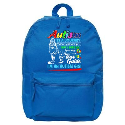 Autism Awareness Gigi Autism Is A Journey Gift 16 in Basic Backpack