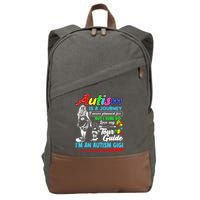 Autism Awareness Gigi Autism Is A Journey Gift Cotton Canvas Backpack