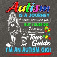 Autism Awareness Gigi Autism Is A Journey Gift Cotton Canvas Backpack