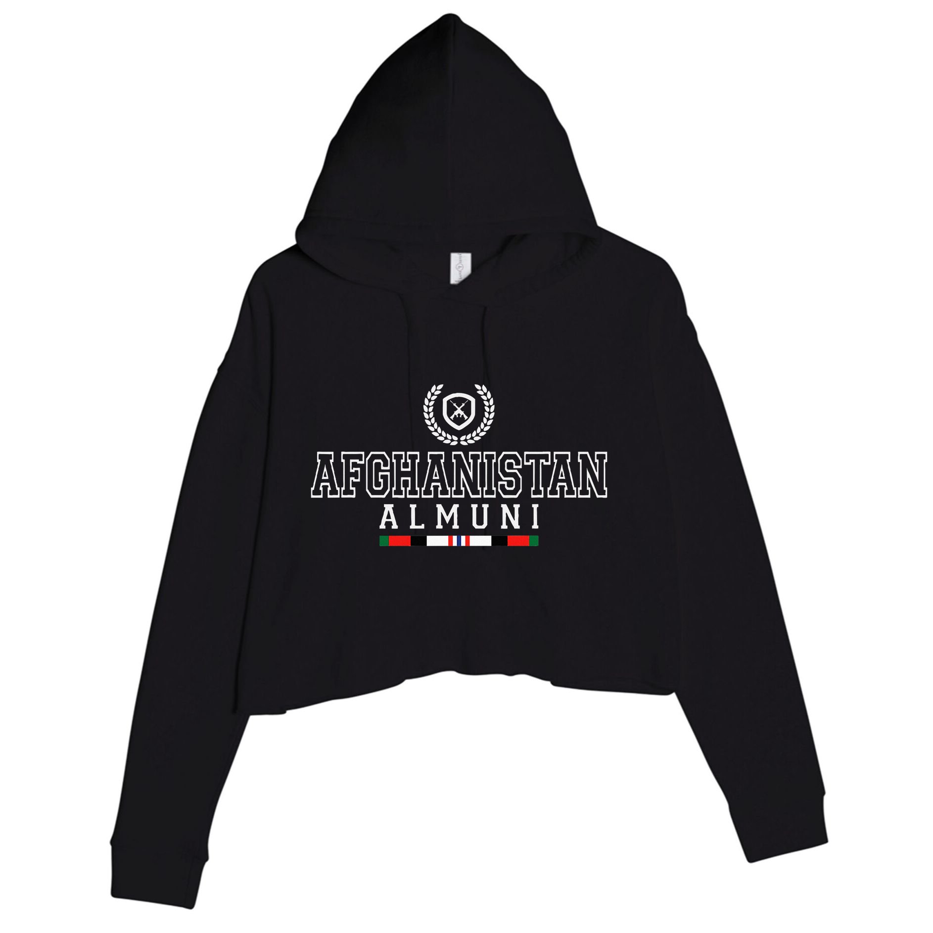 Afghanistan Alumni Gwot Oef Veteran Crop Fleece Hoodie
