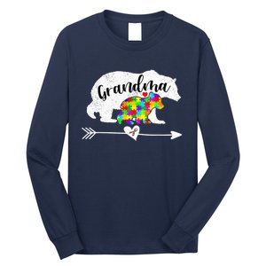 Autism Awareness Grandma Bear Support Autistic Adults Wo Long Sleeve Shirt