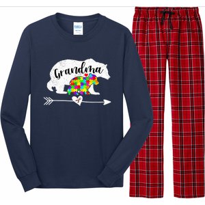 Autism Awareness Grandma Bear Support Autistic Adults Wo Long Sleeve Pajama Set