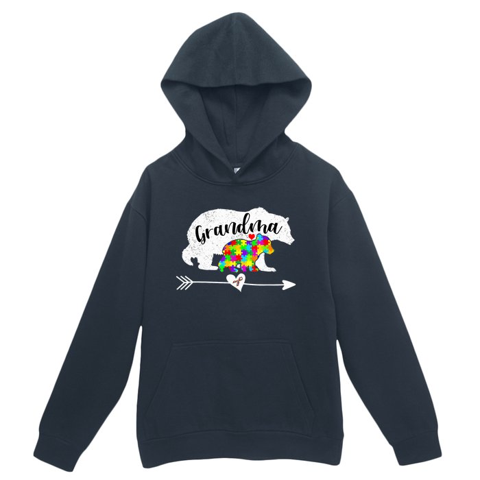 Autism Awareness Grandma Bear Support Autistic Adults Wo Urban Pullover Hoodie