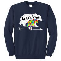 Autism Awareness Grandma Bear Support Autistic Adults Wo Tall Sweatshirt