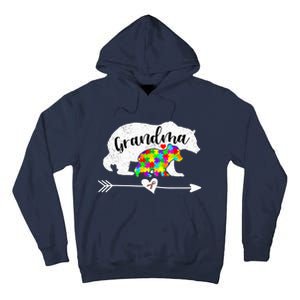 Autism Awareness Grandma Bear Support Autistic Adults Wo Tall Hoodie