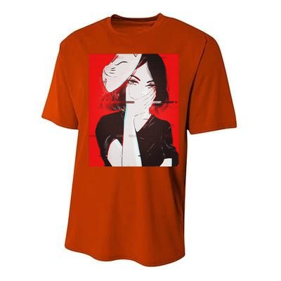 Anime Aesthetic Girl Japanese Gothic Waifu Performance Sprint T-Shirt