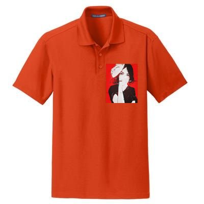 Anime Aesthetic Girl Japanese Gothic Waifu Dry Zone Grid Polo