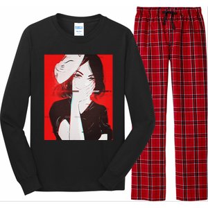 Anime Aesthetic Girl Japanese Gothic Waifu Long Sleeve Pajama Set