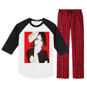 Anime Aesthetic Girl Japanese Gothic Waifu Raglan Sleeve Pajama Set