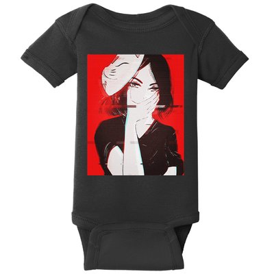 Anime Aesthetic Girl Japanese Gothic Waifu Baby Bodysuit