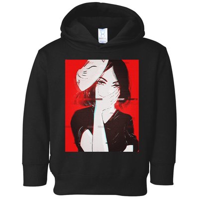 Anime Aesthetic Girl Japanese Gothic Waifu Toddler Hoodie