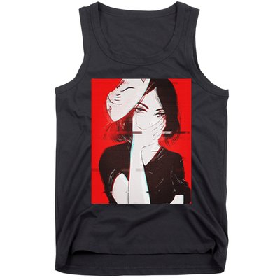 Anime Aesthetic Girl Japanese Gothic Waifu Tank Top