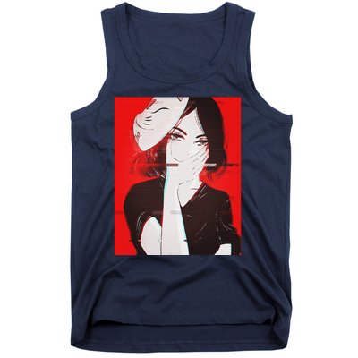 Anime Aesthetic Girl Japanese Gothic Waifu Tank Top