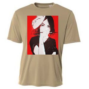 Anime Aesthetic Girl Japanese Gothic Waifu Cooling Performance Crew T-Shirt