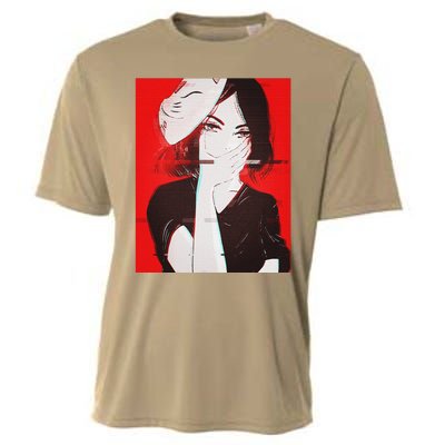 Anime Aesthetic Girl Japanese Gothic Waifu Cooling Performance Crew T-Shirt