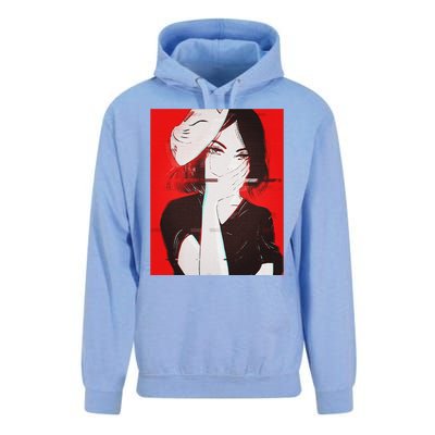 Anime Aesthetic Girl Japanese Gothic Waifu Unisex Surf Hoodie