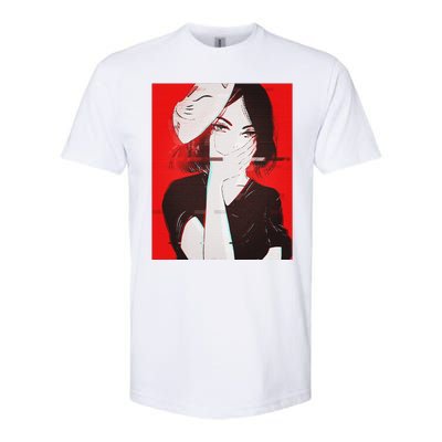 Anime Aesthetic Girl Japanese Gothic Waifu Softstyle CVC T-Shirt