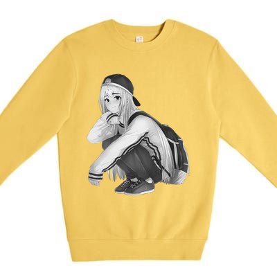 Anime Aesthetic Girl HipHop Style Premium Crewneck Sweatshirt