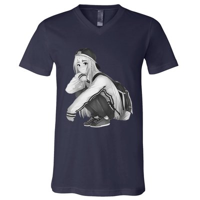 Anime Aesthetic Girl HipHop Style V-Neck T-Shirt