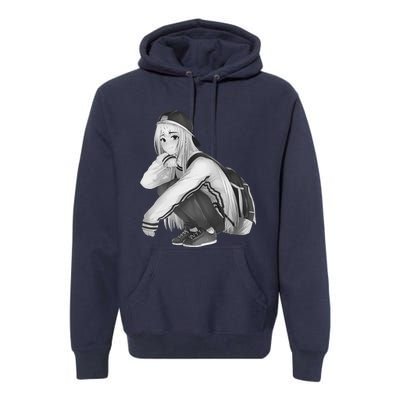 Anime Aesthetic Girl HipHop Style Premium Hoodie