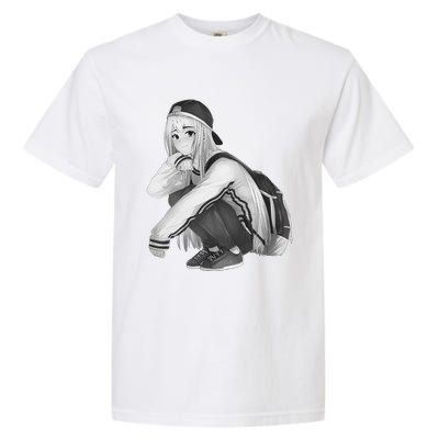 Anime Aesthetic Girl HipHop Style Garment-Dyed Heavyweight T-Shirt