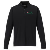 Amen Azalea Golf Masters Floral Golfing Enthusiast Design Performance Long Sleeve Polo