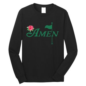 Amen Azalea Golf Masters Floral Golfing Enthusiast Design Long Sleeve Shirt