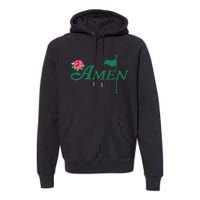 Amen Azalea Golf Masters Floral Golfing Enthusiast Design Premium Hoodie