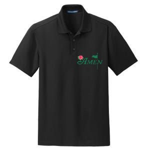 Amen Azalea Golf Masters Floral Golfing Enthusiast Design Dry Zone Grid Polo