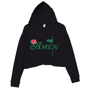 Amen Azalea Golf Masters Floral Golfing Enthusiast Design Crop Fleece Hoodie