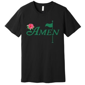 Amen Azalea Golf Masters Floral Golfing Enthusiast Design Premium T-Shirt