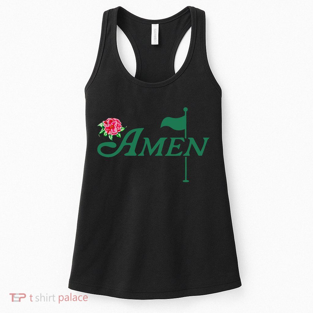 Amen Azalea Golf Masters Floral Golfing Enthusiast Design Womens Tank Top