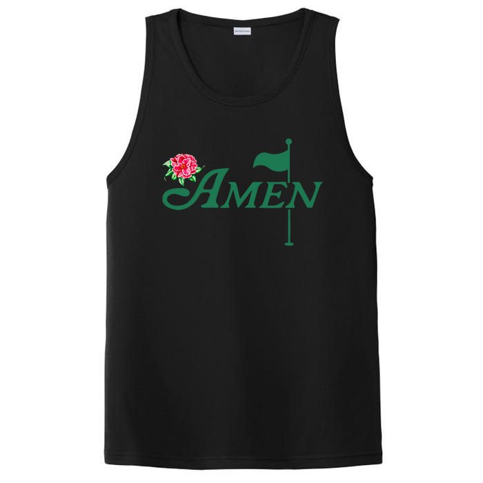 Amen Azalea Golf Masters Floral Golfing Enthusiast Design PosiCharge Competitor Tank