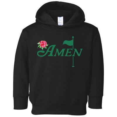 Amen Azalea Golf Masters Floral Golfing Enthusiast Design Toddler Hoodie