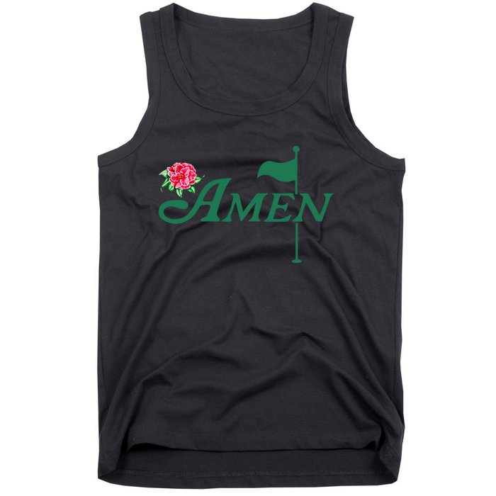 Amen Azalea Golf Masters Floral Golfing Enthusiast Design Tank Top