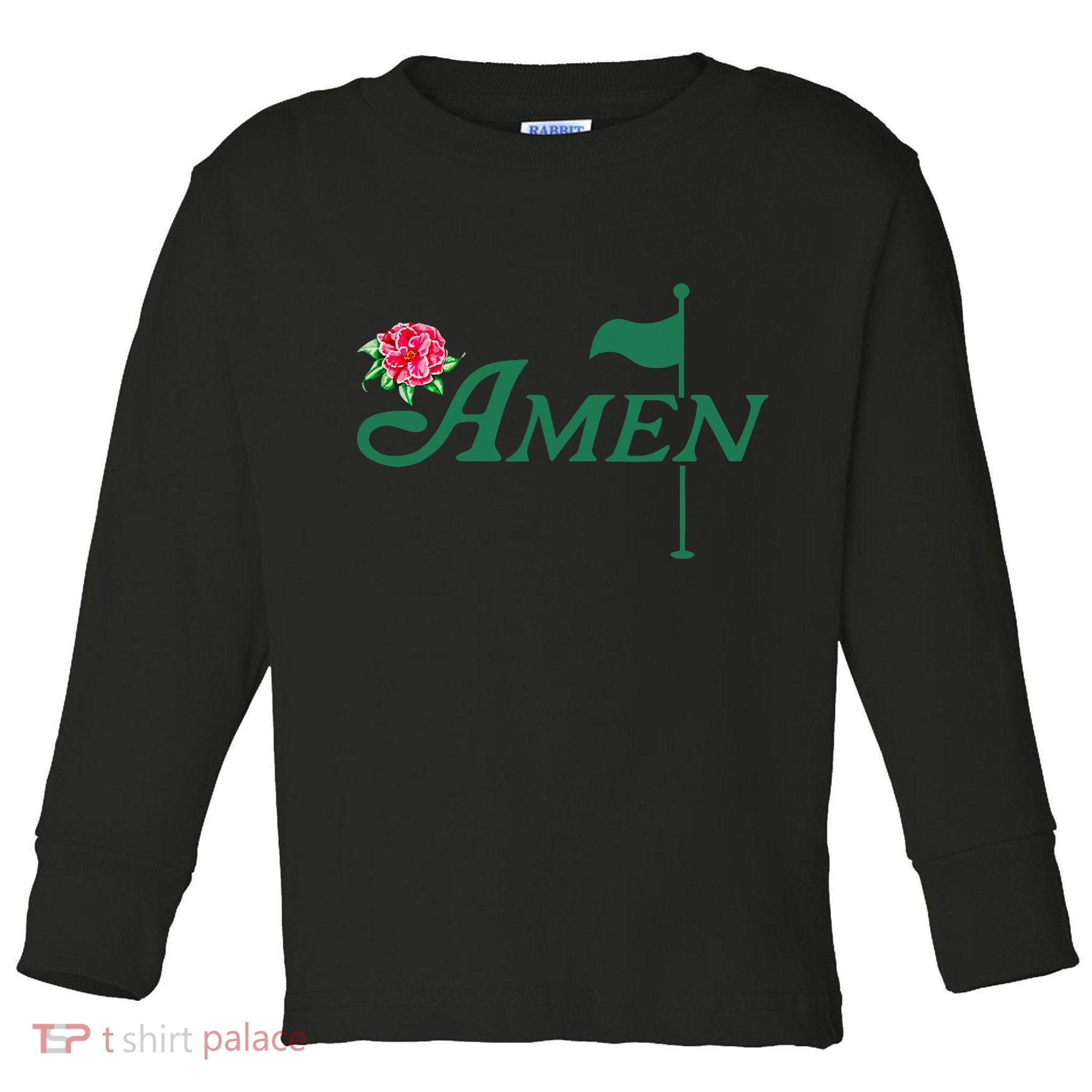 Amen Azalea Golf Masters Floral Golfing Enthusiast Design Toddler Long Sleeve Shirt