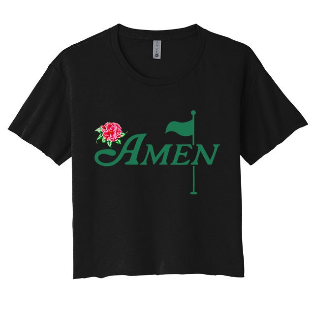 Amen Azalea Golf Masters Floral Golfing Enthusiast Design Crop Top